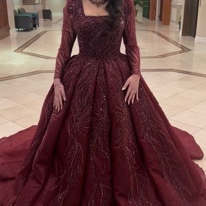 Burgundy Engagement dress bridal